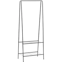 vidaXL Kleiderständer, Schwarz, Metall, Rechteckig, 35x150x59 cm, Garderobe, Garderobenständer