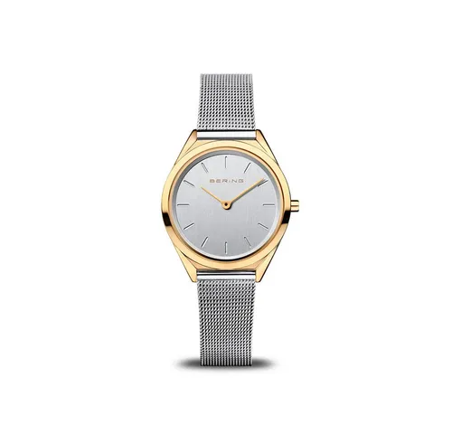 BERING Damen Uhr Ultra Slim Collection - Quarz Movement mit Saphirglas 17031-010 - Armbanduhren für Damen, extrem flach und elegant, geschützt durch kratzfestes Saphirglas, 3 ATM wasserdicht - perfekt für stilbewusste Frauen.