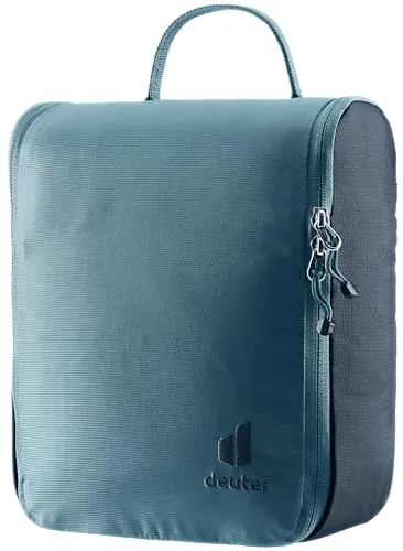 Deuter Wash Center II atlantic-ink (1374) - Kulturbeutel für Trekking und Reisen, mit abnehmbarem Spiegel und optimaler Organisation durch Netzsteckfächer. Flexibles, langlebiges Material für intensive Nutzung.