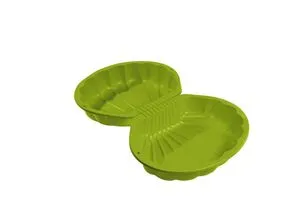 BIG Sand- und Wassermuschel Grün - Stapelbar und platzsparend - Sandspielzeug für Kinder, ideal zum Spielen im Freien und lässt sich einfach für Transport und Überwinterung stapeln.