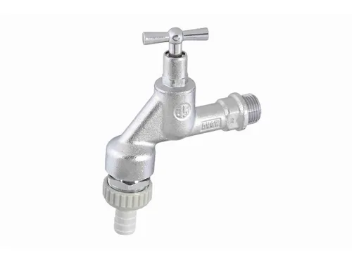 SCHLÖSSER Auslaufventil mit Belüfter, matt verchromt, DN 15, Zoll 1/2, Überwurfm