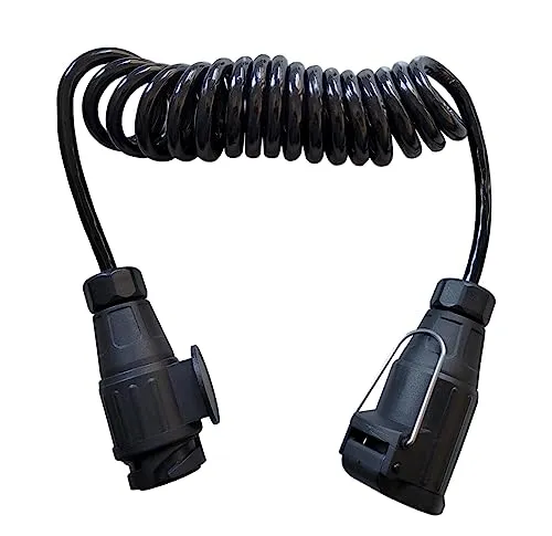 Provance 13 Polig Anhängerkabel Verlängerung 3m - Elektrosätze für Anhängerkupplungen, dehnbares 13-poliges Kabel für vielseitige Anwendungen, robust und wasserfest, ideal für Wohnwagen und Camping.