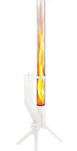 Gardenflare Feuerstelle Feuerrohr Glasrohr 100cm - Ersatzteil für Feuerstellen, hitzebeständig und langlebig – ideal für eine stilvolle Wiederinbetriebnahme deiner Feuersäule.