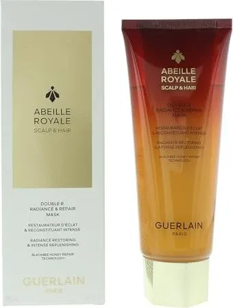 GUERLAIN Abeille Royale Double R Radiance & Repair Mask 200 ml - Haarmasken mit 95% natürlichen Inhaltsstoffen, die Glanz und Stärke des Haars wiederherstellen und die Kopfhaut intensiv pflegen.