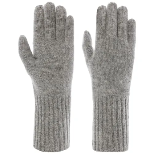 Seeberger Strickhandschuhe Cashmere Fingerhandschuhe 18603-0 grau - Hochwertige Handschuhe aus 100% Kaschmir, ideal für kalte Tage. Perfekte Passform in rauchgrau für stilvolle Wärme.