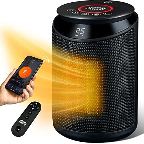 LEBENLANG Keramik Heizlüfter - 2000W energiesparend, WiFi-App Steuerung und leise Betriebsweise für ultimativen Komfort