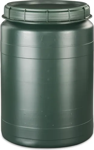 60 Liter grüne Futtertonne mit Drehdeckel - Vielseitig einsetzbare Kunststofftonne (60 L) für Futter und Vorräte, lebensmittelecht und geruchsneutral, ideal für trockene Lagerung.