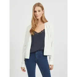 Vila Female Strickjacke Kurze, offene - Strickjacke für Damen, offenes Design mit Rippbündchen, ideal für lässige Stylings und komfortabel zu tragen.