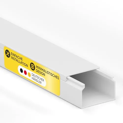 Kabelkanal aus hochwertigem PVC weiß Kabelleiste 2m - 1 Stück - 25x16mm