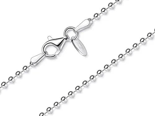 Silberketten Store Kugelkette 2mm - echt 925 Silber, Länge wählbar 40-100cm