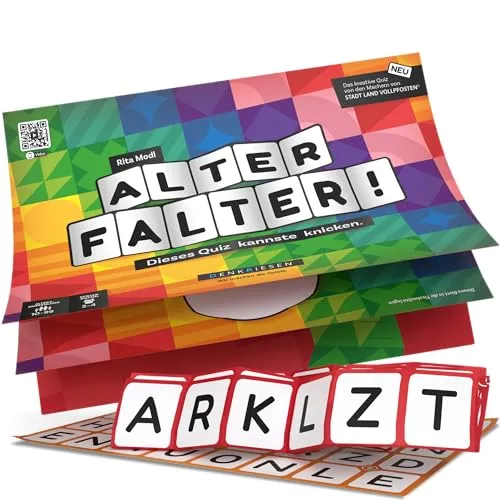 DENKRIESEN Alter Falter! – Dieses Quiz Kannste knicken | Schnelles Quizspiel mit Origami | Partyspiel & Familienspiel ab 10 Jahren | Wissensspiel für 2–4 Spieler | Lustiges Gesellschaftsspiel