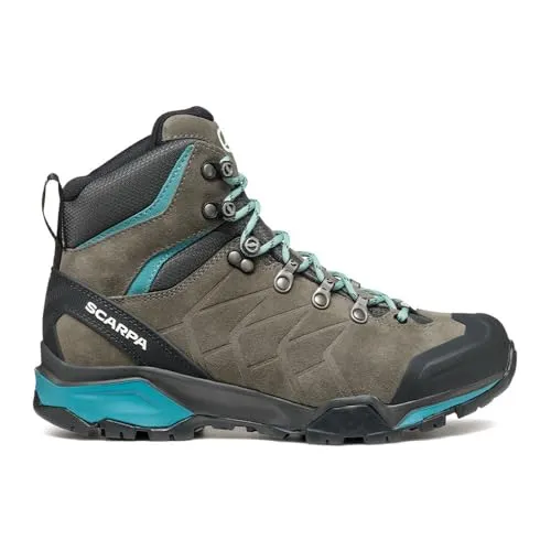 Scarpa ZG Trek GTX Women Titanium/Icefall (37,0) - Wasserdichter Damen-Trekkingschuh für leichte Touren, mit Gore-Tex-Membran und optimaler Fersenstabilität für besten Halt auf jedem Untergrund.