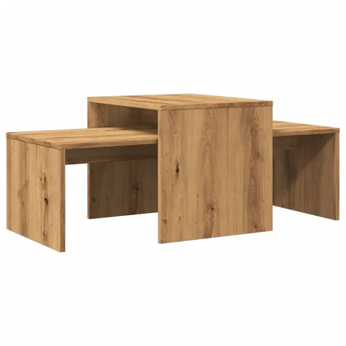 vidaXL Couchtisch Artisan-Eiche 100x48 cm - Eleganter Couchtisch aus robustem Holzwerkstoff mit viel Stauraum für Magazine und Fernbedienungen. Pflegeleicht und ideal für gemütliche Stunden mit Familie und Freunden.
