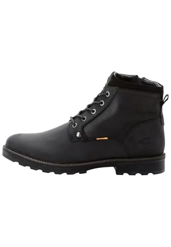 camel active Stiefelette Leder Schnürstiefelette schwarz 46 EU - Wanderschuhe in Größe 46, aus hochwertigem Leder, ideal für komfortable Wanderungen mit 4 cm Blockabsatz und robustem Gummi-Laufsohle.