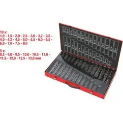 KS Tools 3302650 HSS-G Metall-Spiralbohrer-Set 1St. - Spiralbohrer für präzise Bohrungen in Metall, hochfeste Scharniere und hohe Rundlaufgenauigkeit, ideal für Profis und Heimwerker.