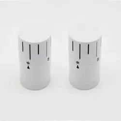 2er Set Design Thermostatkopf M 30 x 1,5 - Elegant und Universell - Praktisches 2er Set Design Thermostatkopf für Heizkörper mit Flüssigkeitsfühler. In elegantem Weiß gehalten, ermöglicht er eine präzise Temperaturregelung und schützt vor Frostschäden.