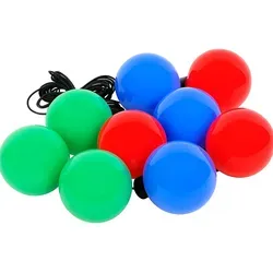Wetterfeste Kugelleuchte für den Garten – 9er Set, dimmbar, rot, blau, grün