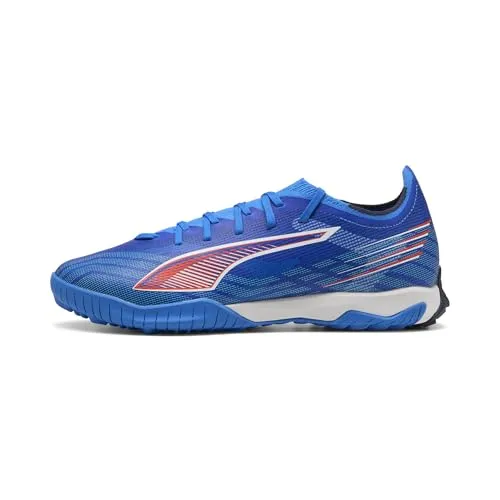 PUMA ULTRA 6 MATCH TT Fußballschuhe Erwachsene, Gr. 44 - Fußballschuhe mit leichtem Funktions-Mesh-Obermaterial für optimalen Halt bei schnellen Bewegungen. Ideal für harte Naturböden und Kunstrasen, Farbe: Ultra Blau Weiß Glowing Rot.