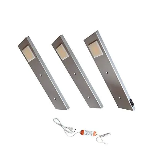ACCE LED Unterbauleuchte Küchen Möbel Leuchte Warmweiß inkl Konverter ein Strahler mit Schalter (3er Set)