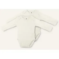 Ehrenkind Langarmbody 2er-Pack (100% Bio-Baumwolle, Weich & anschmiegsam) Baby Body beige 86/92
