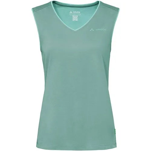 Vaude Damen Essential Tanktop Größe L in Grün - Leichtes und schnell trocknendes Funktionsshirt, ideal für sommerliche Aktivitäten in der Natur und beim Sport.
