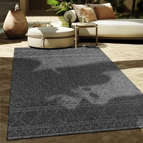 Paco Home Outdoor Teppich Flachgewebe Modern Boho-Style von Paco Home
