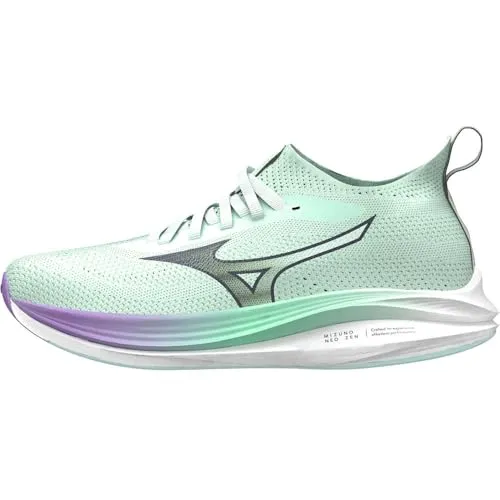 Mizuno Neo Zen Neutralschuh Damen - Mint & Dunkelblau, Größe 40.5 - Laufschuhe mit einem sockenähnlichen Design und MIZUNO ENERZY-Dämpfung für ein barfußähnliches Gefühl. Ideal für leichte Läufe und aktiven Alltag, vereint Komfort und Flexibilität.
