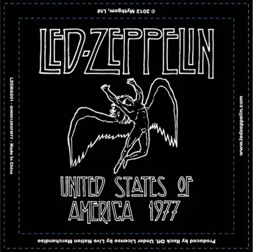 Led Zeppelin Kühlschrankmagnet 1977 USA Tour Nue offiziell 76mm x 76mm One Size