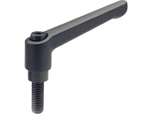 GANTER 300-92-M12-40-SW Verstellbarer Klemmhebel GN 300 d1 M 12 mm l1 92 mm l2 4