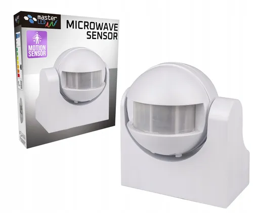 MasterLED PIR Bewegungsmelder 180° Außen IP44 Infrarot Sensor Aufputz Wandmontage Einstellbar Zeit & LUX Weiß