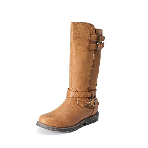 Produktbild DREAM PAIRS Mädchen modische Reitstiefel Kinder Herbststiefel Boots hohe Stiefel Boots,Size 35,Bräunen,LUCKID-03