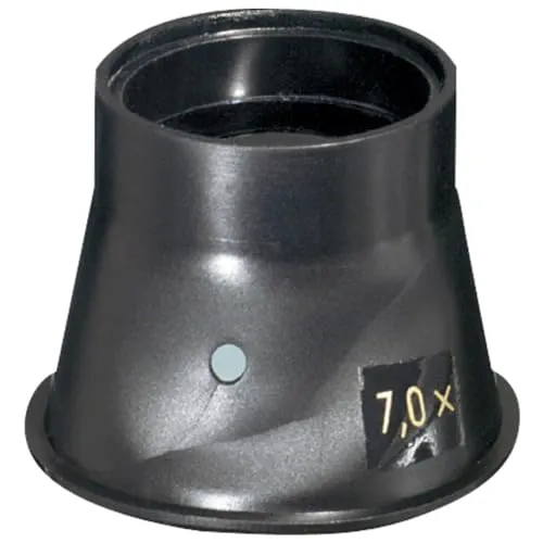 WETEC Uhrmacherlupe mit Bikonvexlinse (Vergrößerungsglass Inspektionshilfe Brille Vergrößerung Sichthilfe Sehhilfe) Linsen-Ø: 25 mm/Vergrößerung: 7,0-fach