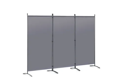Angel Living 3-Teilig Paravent Sichtschutz (Grau, 243x170cm) - Paravents & Raumteiler aus 160g/m² blickdichtem Polyester, atmungsaktiv und einfach zu reinigen. Ideal für Balkon, Terrasse oder Innenräume – schaffen Sie sich Ihre private Oase!