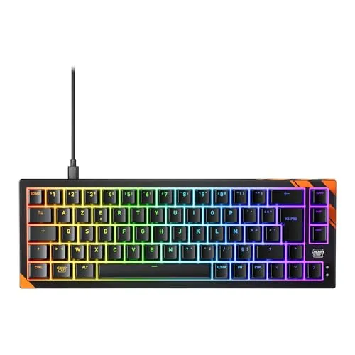 Cherry XTRFY K5 Pro TMR Gaming-Tastatur, kabelgebunden, Schwarz - Kompakte Gaming-Tastatur mit 8000 Hz Abfragefrequenz und Hot-Swap-fähigen Magnetschaltern. Für präzise Eingaben und individuelle Anpassungsmöglichkeiten – ideal für leidenschaftliche Gamer.