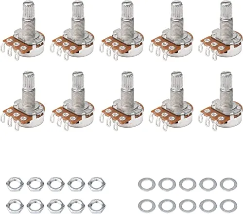 Pxyelec Gitarren-Potentiometer Audio Pots A500K OHM Ersatz für E-Gitarre 10 Stück