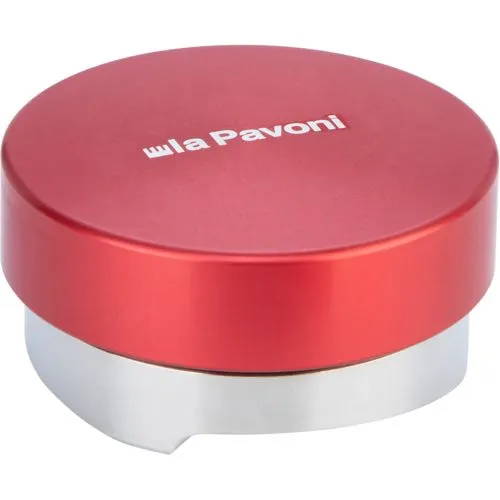 La Pavoni Edelstahl-Leveller-Tamper mit Logo, Rot