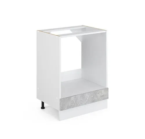Vicco Herdumbauschrank R-Line, Beton/Weiß, 60 cm ohne Arbeitsplatte