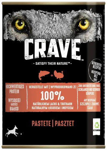 Crave Pastete Hundenassfutter Adult 400 g Lachs & Truthahn
