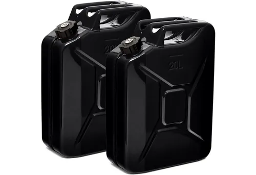 BW Benzinkanister Metall Kraftstoffkanister 20 Liter mit Schraubverschluss (nach NATO Standard, Made in Europe), TÜV-geprüft und UN-Zulassung