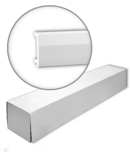 Profhome 653106 Sockelleisten SET mit 12 Zierleisten | 24 m - Hochwertige Sockelleisten aus extrudiertem Polystyrol, ideal für Innen- und Außenbereiche. Mit 24 m Gesamtlänge und eleganter, vorgrundierter Oberfläche für eine stilvolle Raumgestaltung.