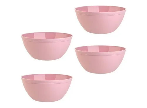 Engelland Müslischüssel Plastikschale, 900 ml, PP-Kunststoff (BPA-frei), (Vorteils-Set, 4-tlg), spülmaschinengeeignet, mikrowellengeeignet, Ø 16 cm, BPA-frei