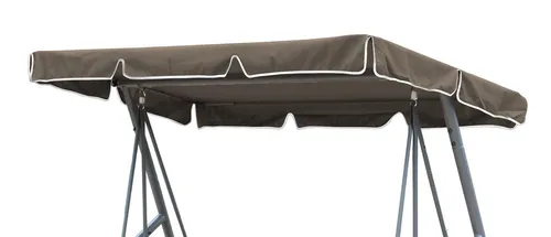 Grasekamp Universal Ersatzdach für Hollywoodschaukel (Taupe) - Wasserabweisendes Ersatzdach für Hollywoodschaukeln, passend für Breiten von 110-170 cm. Schnelle Montage durch Tunnelschlaufen. Ideal für sonnige Tage, sorgt für angenehmen Schatten.