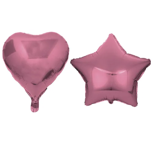 Folienballon Herz, Stern 45 cm Helium Luftballon Deko Ballon Geburtstag Party