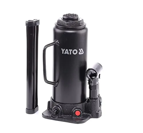 YATO Wagenheber YT-17004 - Hydraulischer Stempelwagenheber - Werkstatteinrichtung für LKW mit einer Tragfähigkeit von 10 Tonnen und einer variablen Hubhöhe von 230 bis 460 mm - ideal für professionelle Anwendungen.