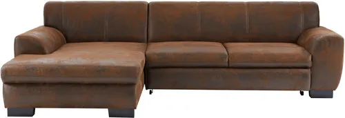 Home affaire Ecksofa Nika L-Form mit Bettfunktion in braun von Home Affaire