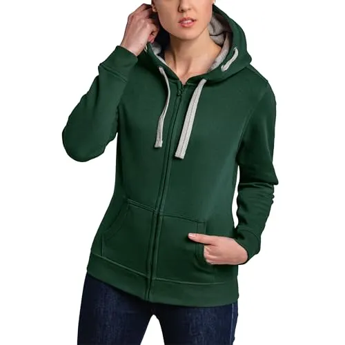HRM Damen Jacket F Hoodie, Bottle-Green, S EU