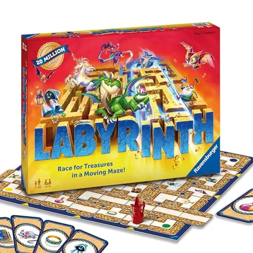 Ravensburger Labyrinth (ENG) - Gesellschaftsspiel, spannendes und strategisches Abenteuer durch ein sich ständig veränderndes Labyrinth