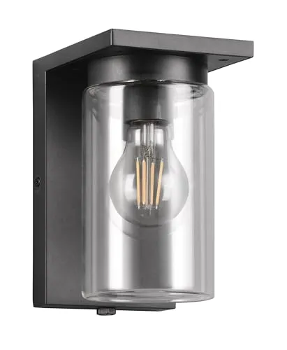 Trio Leuchten Außen Wandleuchte Ardila 211660132 - Lampen: Robuste Außen Wandleuchte mit Dämmerungssensor, aus hochwertigem Aluminium Druckguss in Schwarz matt. Ideal für den Außenbereich dank IP44-Schutz.