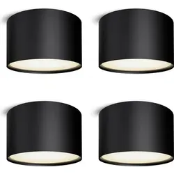 SSC-LUXon PIATO LED Aufbaustrahler 6W schwarz flach - Eleganter Aufbaustrahler in Schwarz, ideal für Wohnzimmer, Flur oder Büro. Mit warmweißem Licht schafft er eine gemütliche Atmosphäre und überzeugt durch energieeffiziente 6W LED-Technologie.