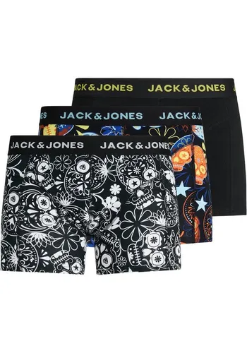 JACK & JONES Herren Jacjames Trunks 3 Pack Boxershorts - Herren-Boxershorts aus nachhaltiger Baumwolle, elastisch und im praktischen Dreierpack für optimalen Komfort.